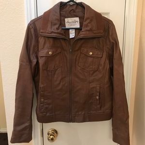 Brown Pleather Jacket